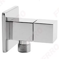 Quadro - sarokcsap takarórozettával és fém kezelőkarral 1/2”x1/2” - burkololap2000kft.hu