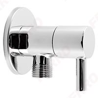 Rotondo - sarokcsap takarórozettával és fém kezelőkarral 1/2”x1/2” - burkololap2000kft.hu